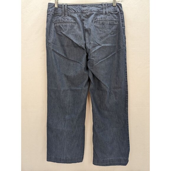 Lee Platinum Label Women Naturally Slimming Straight Wide Leg Blue Jeans Sz 12 M - Picture 5 of 12